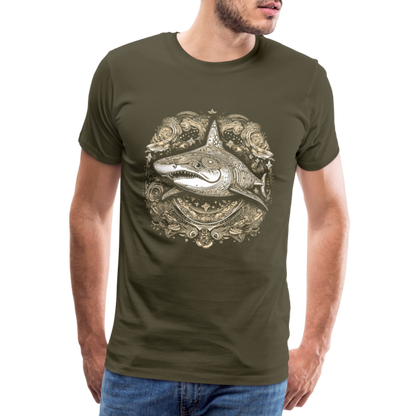Cooler Hai mit Boho/Tribal Mustern - Männer Premium T-Shirts - by Artful Alchemist