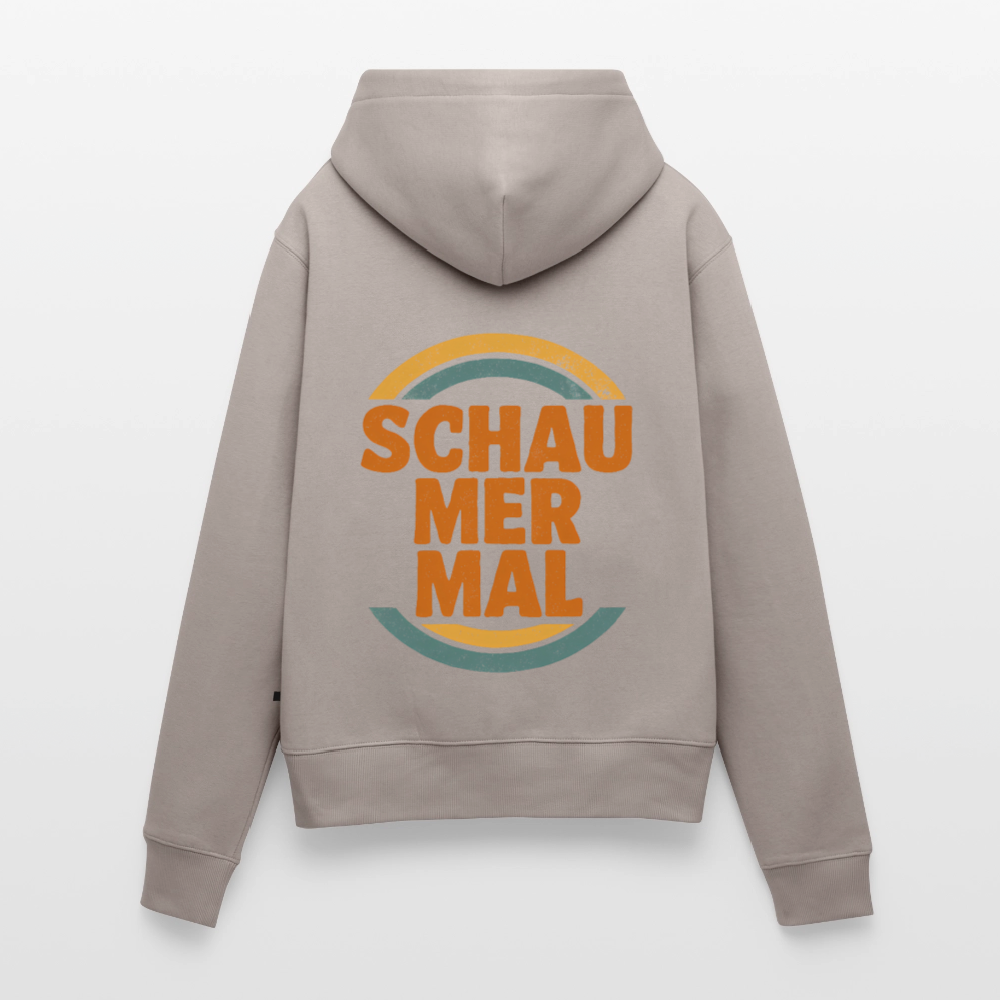 „Schau Mer Mal“ – Retro Look aus Hessen - Frauen Premium Bio Hoodie - Taupe