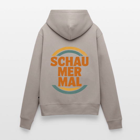 „Schau Mer Mal“ – Retro Look aus Hessen - Frauen Premium Bio Hoodie - Taupe