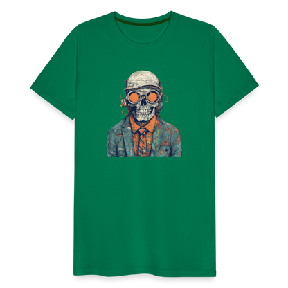 Cooles Skelett Portrait mit Sonnenbrille, Mütze - Männer Premium T-Shirt - by Artful Alchemist