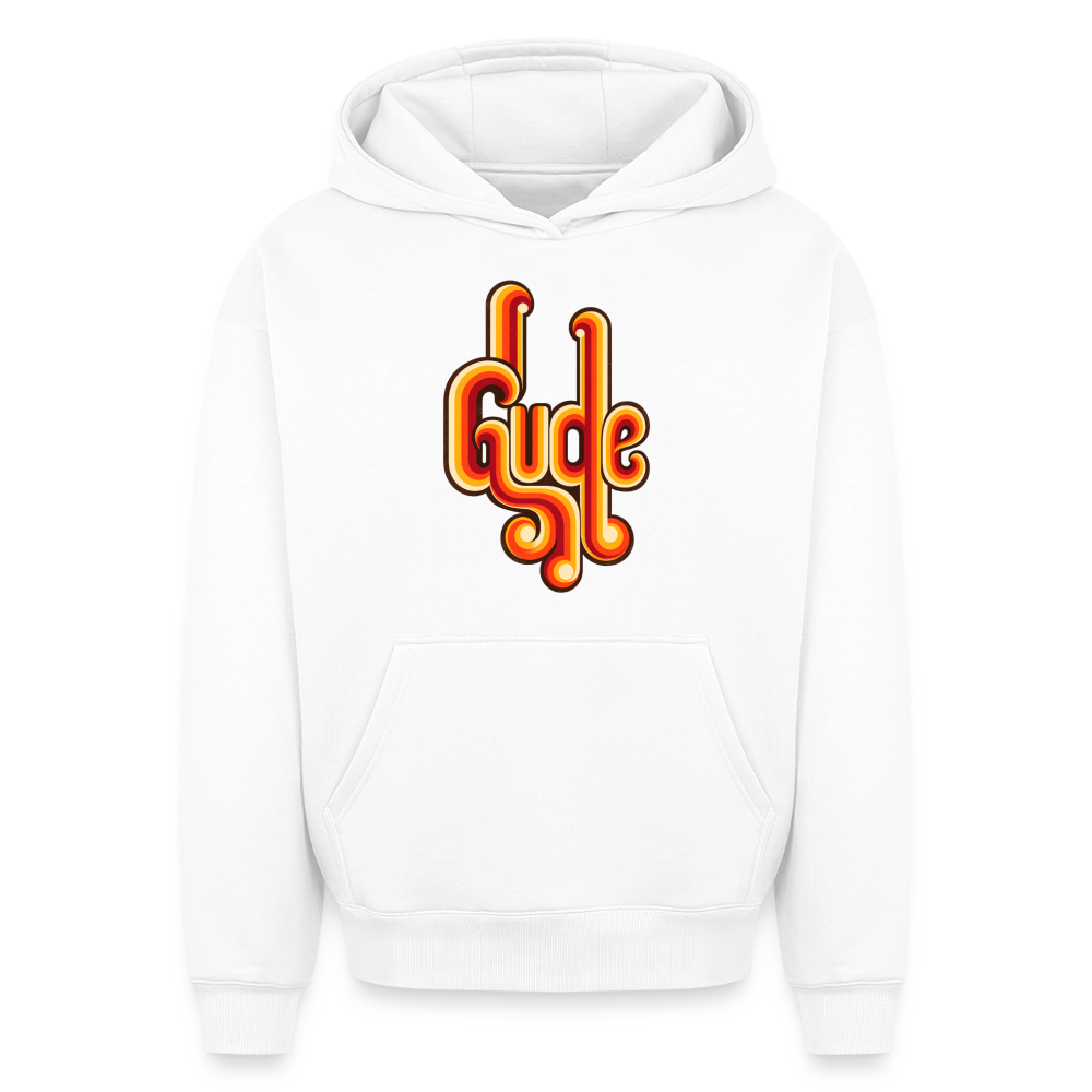 Gude Retro – Oversized Heavyweight Unisex Hoodie - Weiß