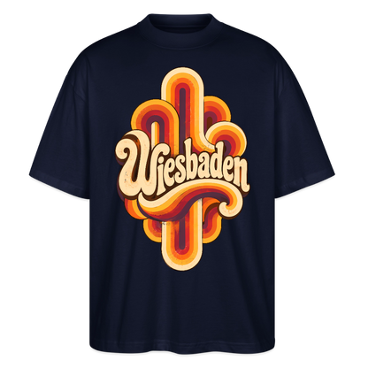 Wiesbaden Retro – Oversized Unisex Bio T-Shirt - Navy