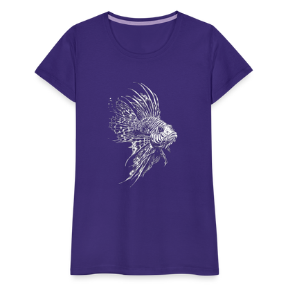 Rotfeuerfisch - Monochrom - Frauen Premium T-Shirt - by Artful Alchemist