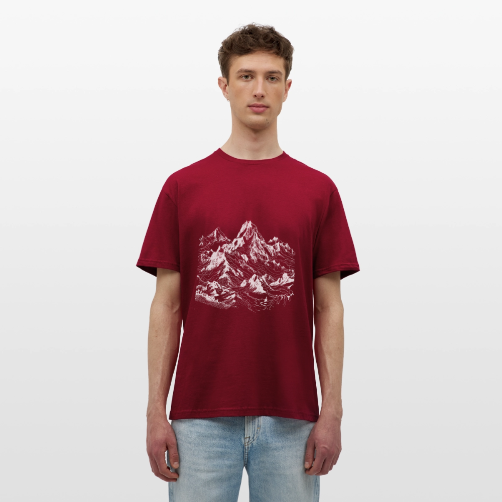 Alpine Peak – Minimalist Mountain - Männer T-Shirt - by Artful Alchemist