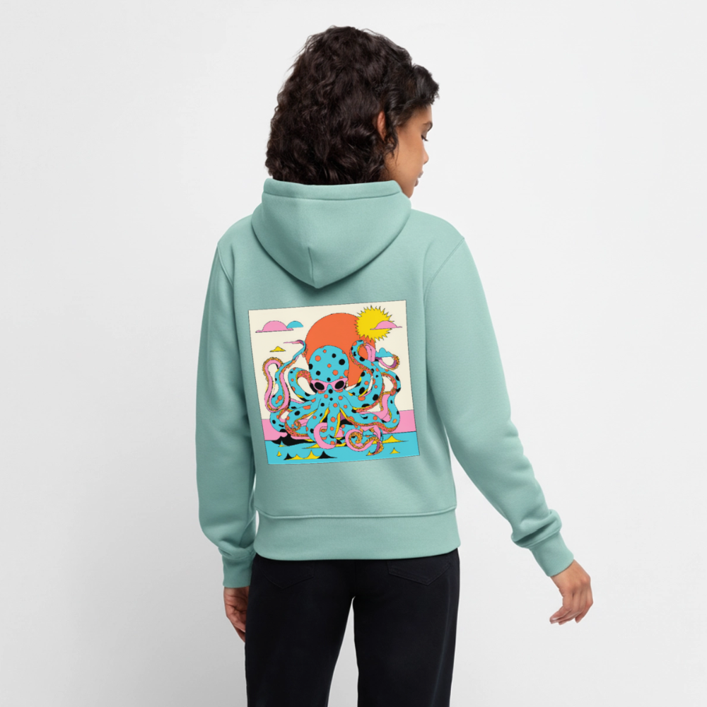 Octopus Summer – Retro Comic - Frauen Premium Bio Hoodie - by Artful Alchemist