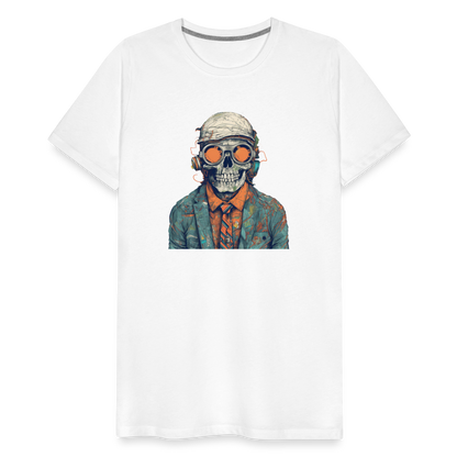 Cooles Skelett Portrait mit Sonnenbrille, Mütze - Männer Premium T-Shirt - by Artful Alchemist