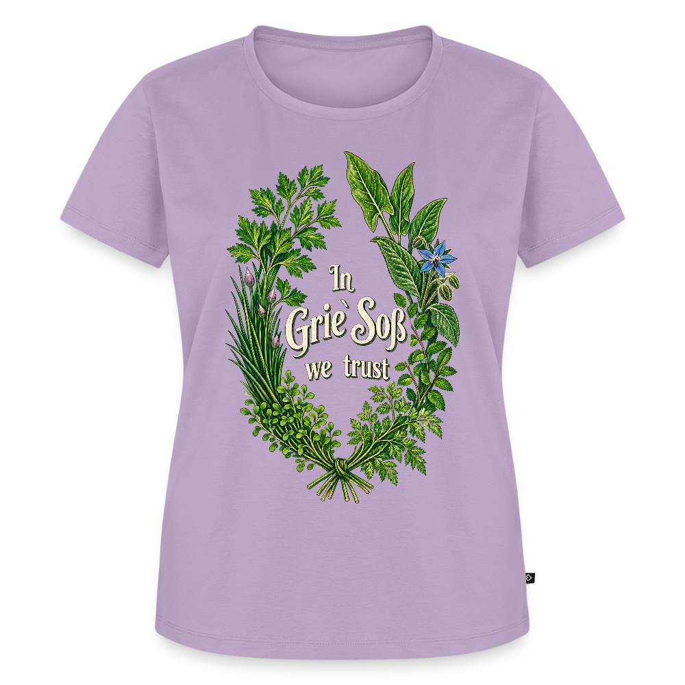 In Grie’ Soß We Trust - Frauen Premium T-Shirt - Lavendel