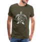 Meeresschildkröte  - Monochrom - Männer Premium T-Shirt - Khaki