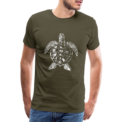 Meeresschildkröte - Monochrom - Männer Premium T-Shirt - by Artful Alchemist
