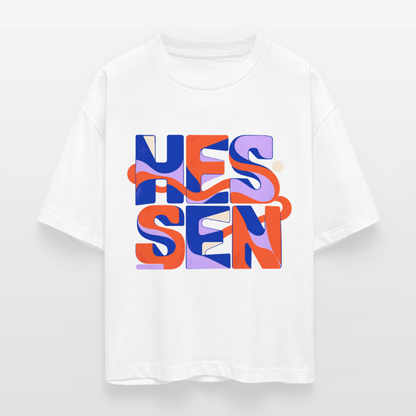 Hessen Color – Frauen Boxy Bio-T-Shirt Nova - Weiß
