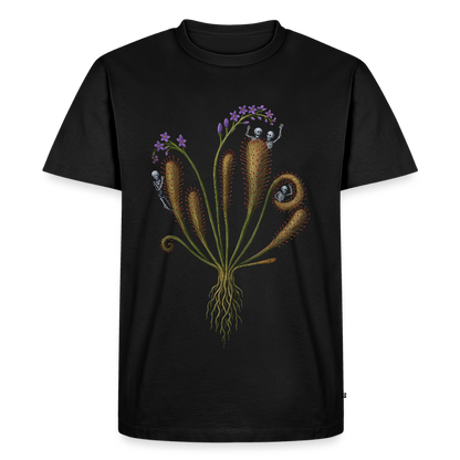 Flora Mortis - Sonnentau Pflanze mit Skeletten - Männer Premium T-Shirt - Schwarz