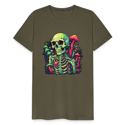 Horror Pilz Skelett - Happy Halloween - Männer Premium T-Shirt - by Artful Alchemist