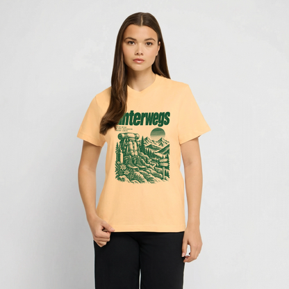 Unterwegs – RELAXED FIT Unisex Organic T-Shirt - Hellgelb