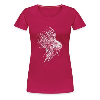 Rotfeuerfisch - Monochrom - Frauen Premium T-Shirt - by Artful Alchemist