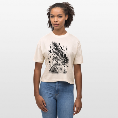 Kosmischer Baum – Frauen Boxy Bio-T-Shirt Nova - Natur