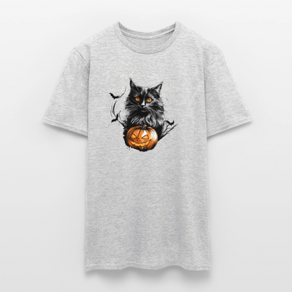 Schwarze Katze mit Halloween Kürbis - Männer T-Shirt - by Artful Alchemist