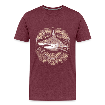 Cooler Hai mit Boho/Tribal Mustern - Männer Premium T-Shirts - by Artful Alchemist