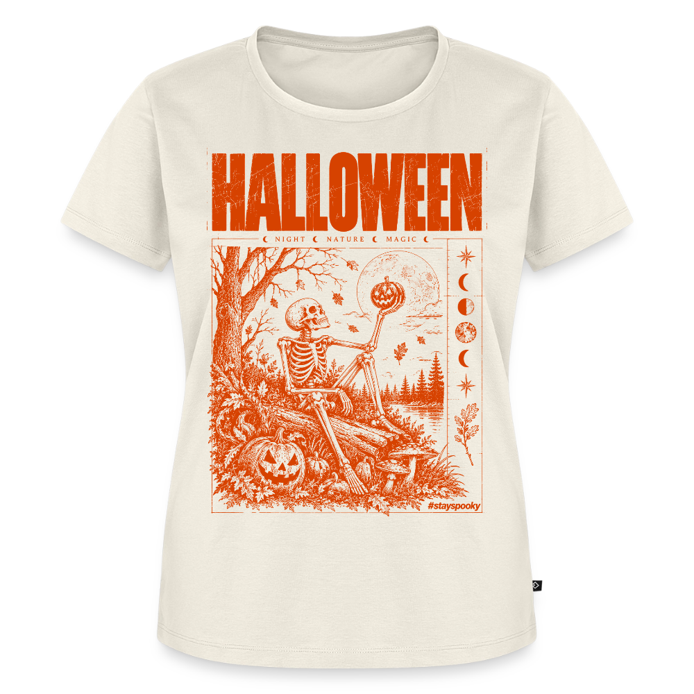 Pumpkin Moon – Frauen Premium T-Shirt - Naturweiß
