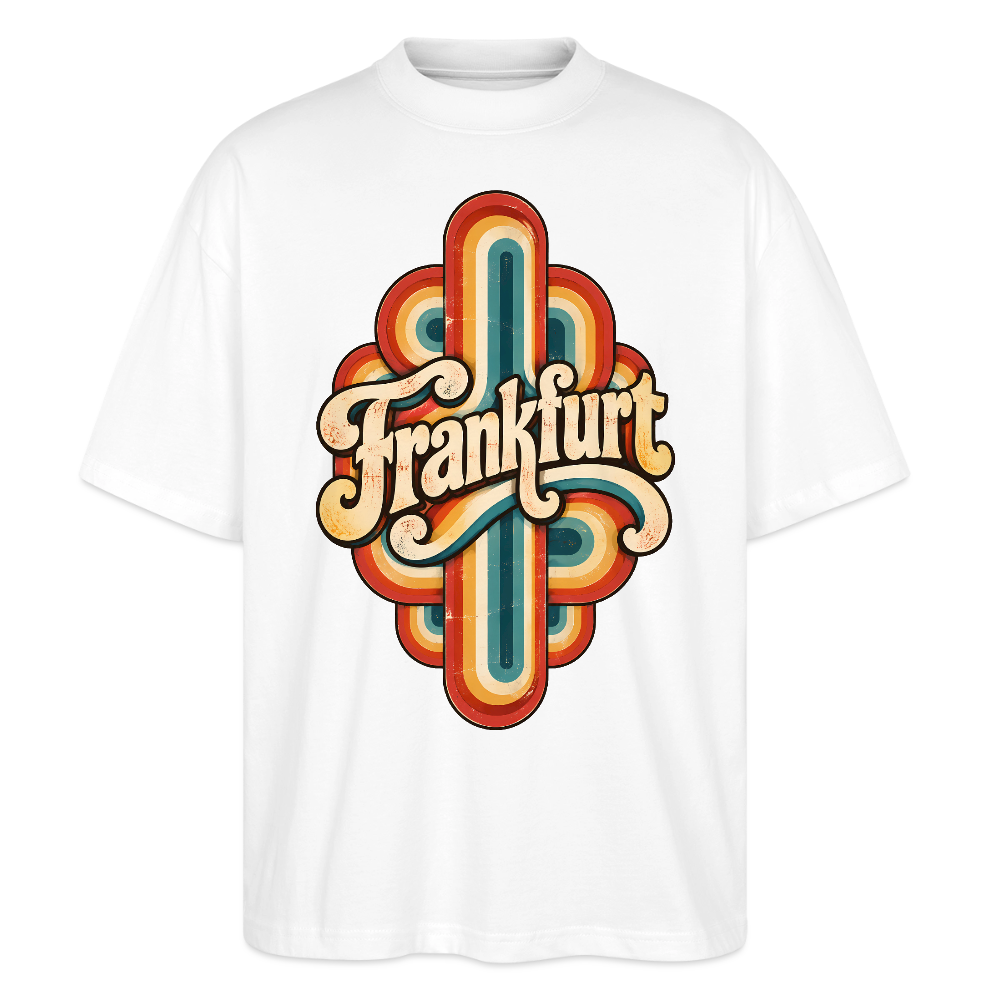 Frankfurt Retro – Oversized Unisex Bio T-Shirt - Weiß
