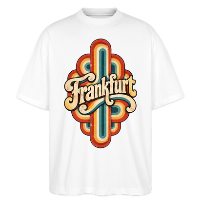 Frankfurt Retro – Oversized Unisex Bio T-Shirt - Weiß