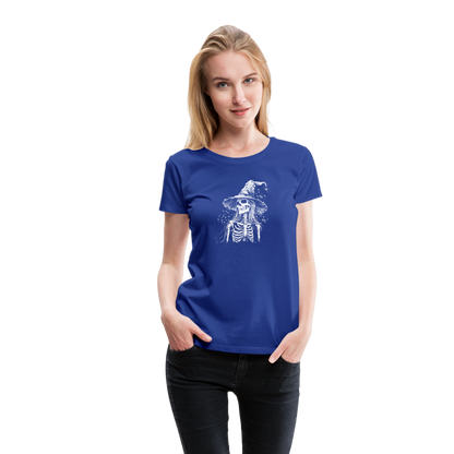 Düstere Skelett Hexe mit Hexenhut - Frauen Premium T-Shirt - by Artful Alchemist