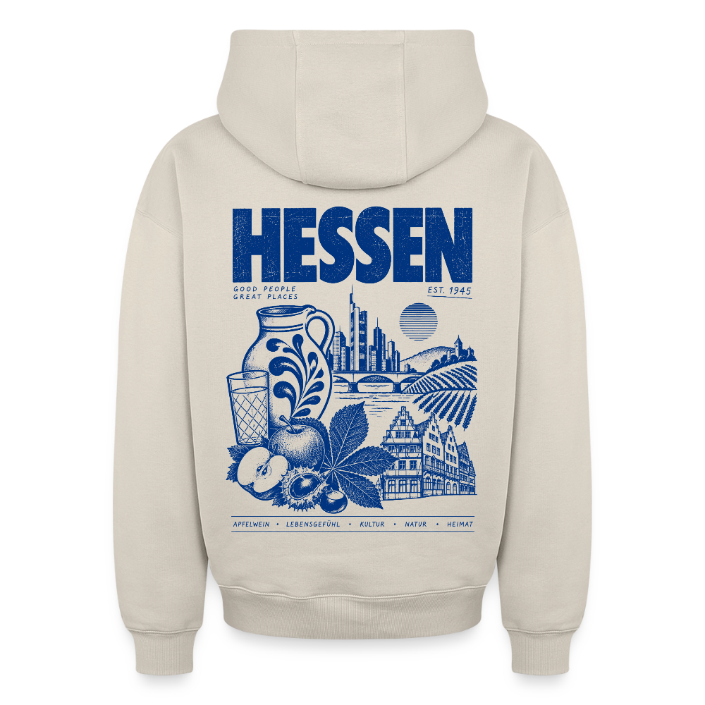 Hessen Heimat – Oversized Heavyweight Unisex Hoodie - Beige