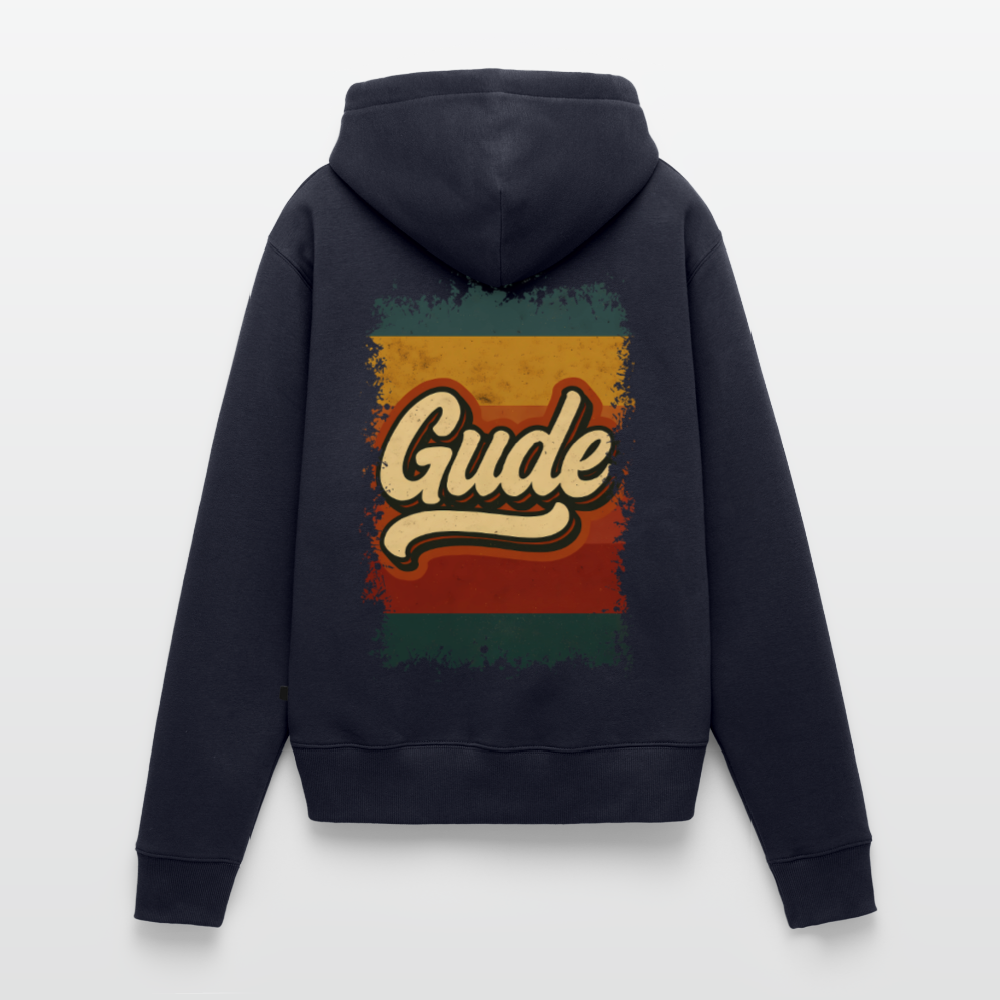 „Gude“ – Retro Look aus Hessen - Frauen Premium Bio Hoodie - Navy