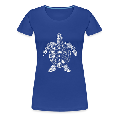 Meeresschildkröte - Monochrom - Frauen Premium T-Shirt - by Artful Alchemist