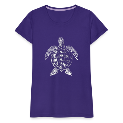 Meeresschildkröte - Monochrom - Frauen Premium T-Shirt - by Artful Alchemist