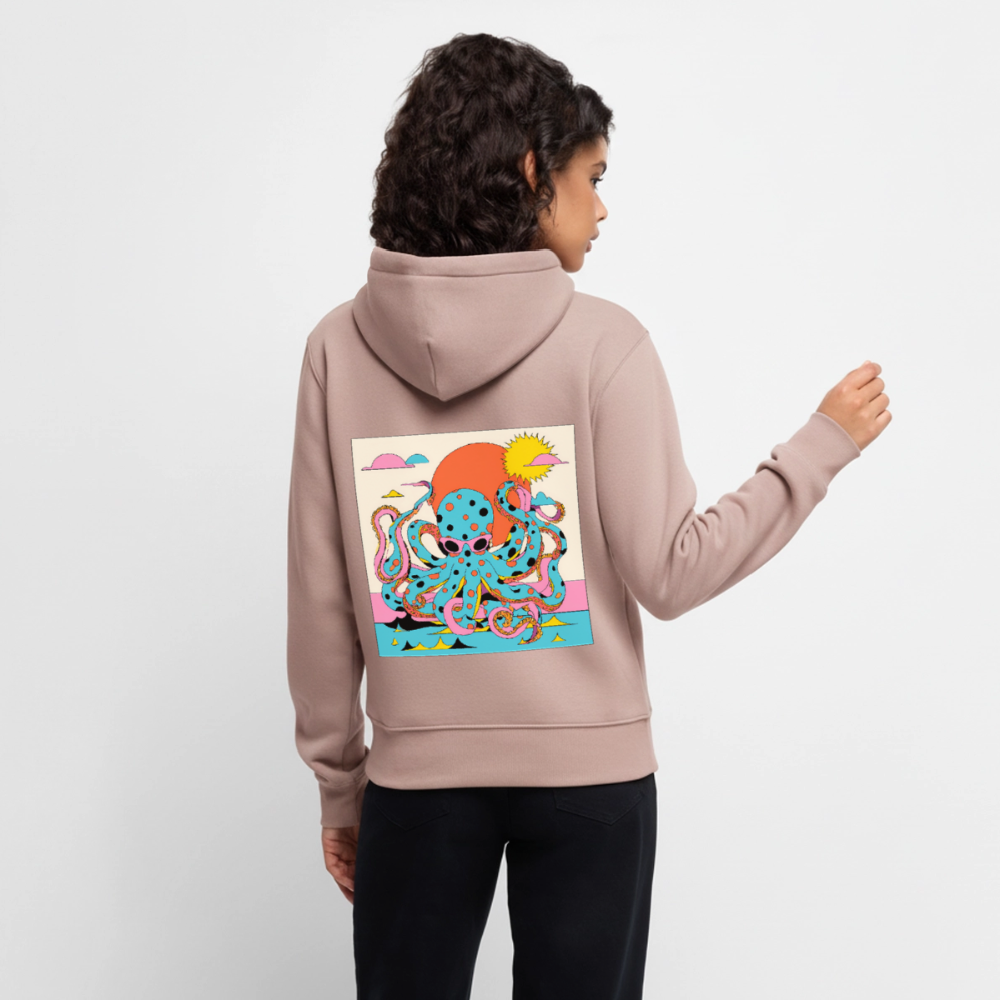 Octopus Summer – Retro Comic - Frauen Premium Bio Hoodie - by Artful Alchemist