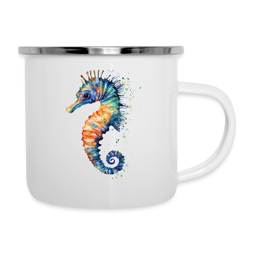 Seepferdchen als Aquarelle - Emaille-Tasse - by Artful Alchemist