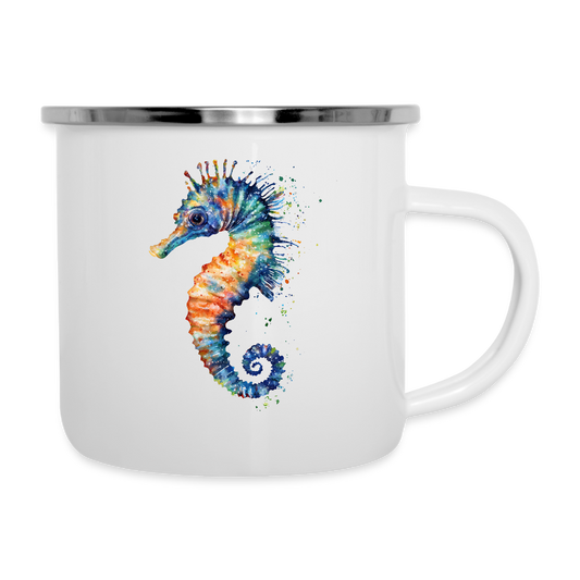 Seepferdchen als Aquarelle - Emaille-Tasse - by Artful Alchemist