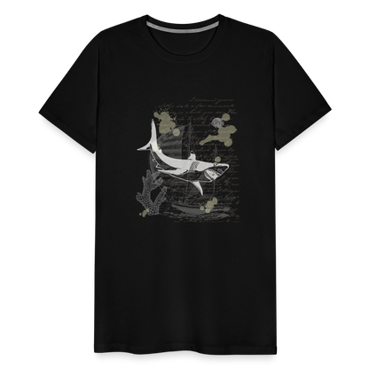 Vintage Steampunk Hai Motiv - Männer Premium T-Shirts - by Artful Alchemist