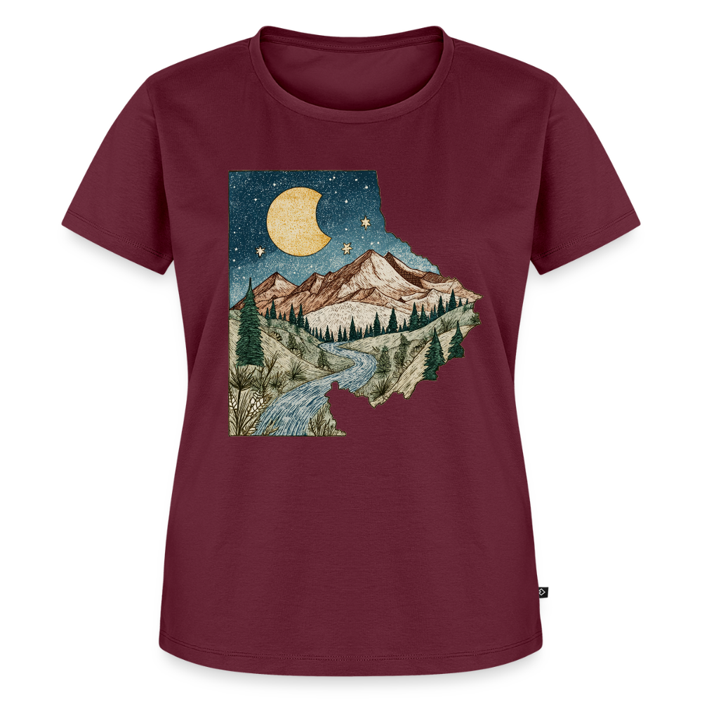Nightfall Peaks – Vintage Mountain - Frauen Premium Bio T-Shirt - by Artful Alchemist