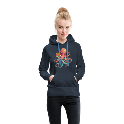 Lustiger Comic Oktopus mit Lollipop - Frauen Premium Hoodie - by Artful Alchemist