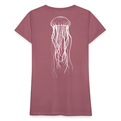 Qualle mit roten Fäden - Frauen Premium T-Shirt - by Artful Alchemist
