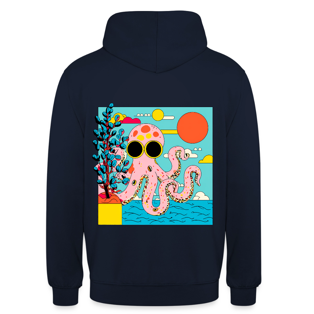 Summer Reef – Pink Octopus - Unisex Hoodie - by Artful Alchemist