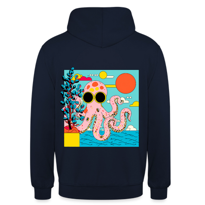 Summer Reef – Pink Octopus - Unisex Hoodie - by Artful Alchemist