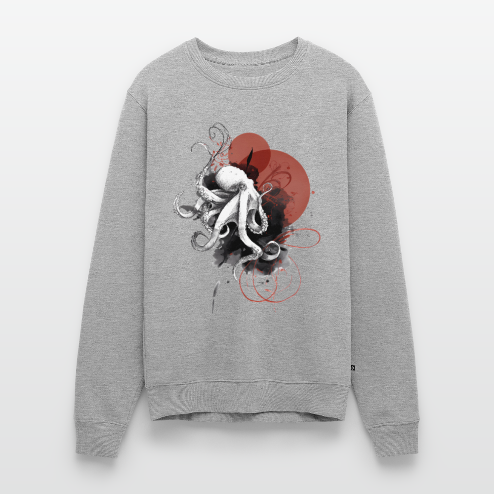 Oktopus Design – Tiefsee trifft Kunst - Männer Premium Pullover - Grau meliert