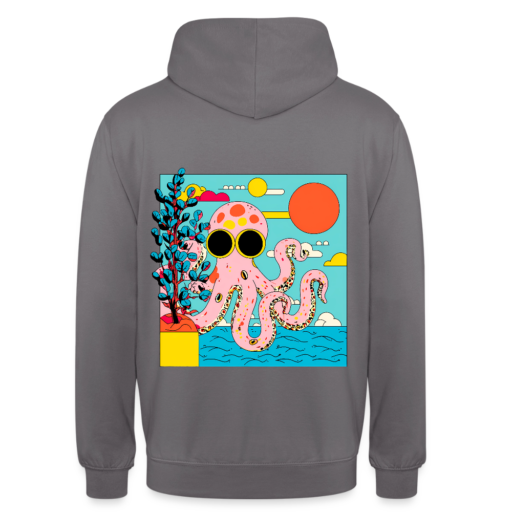 Summer Reef – Pink Octopus - Unisex Hoodie - by Artful Alchemist