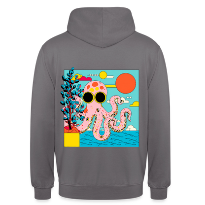 Summer Reef – Pink Octopus - Unisex Hoodie - by Artful Alchemist