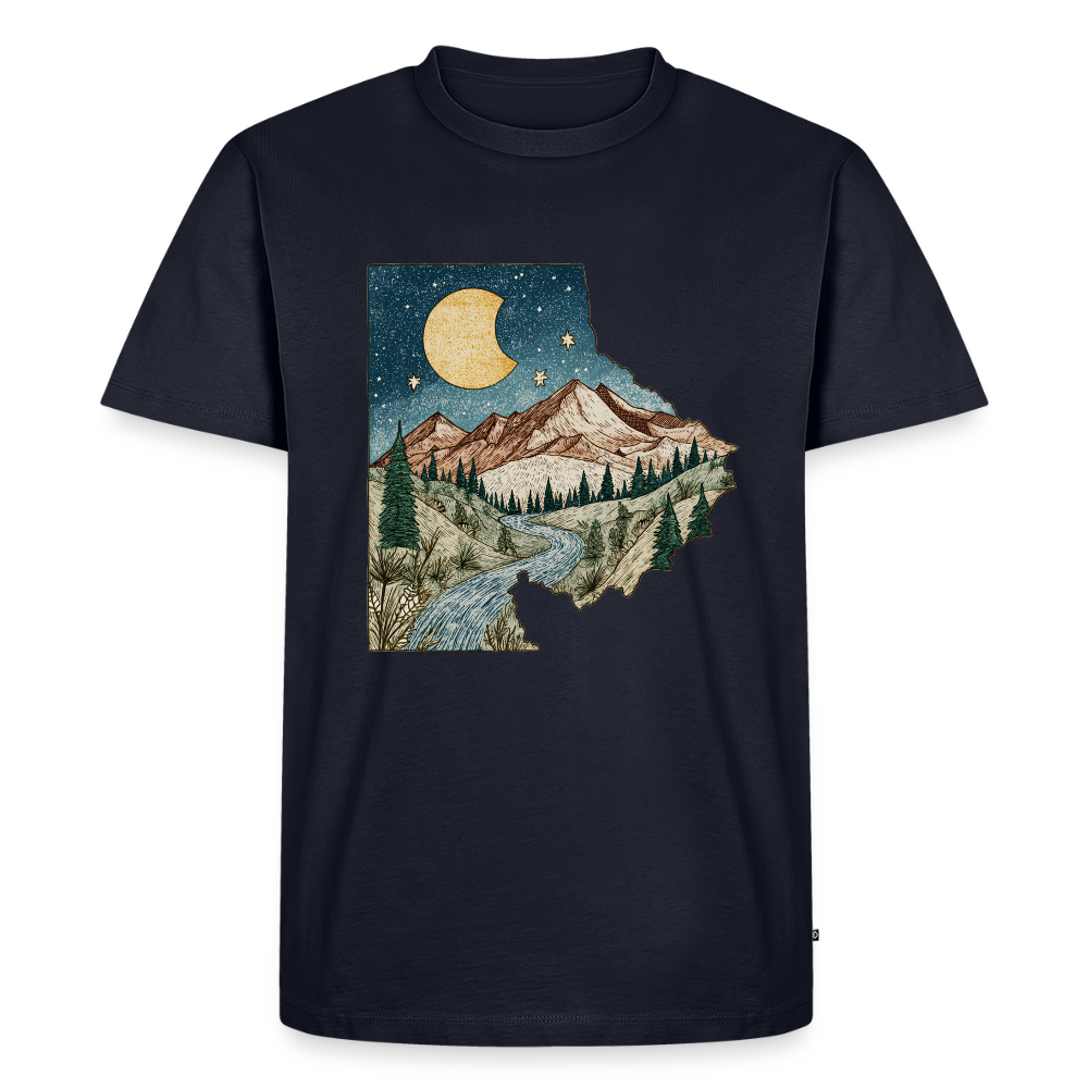 Nightfall Peaks – Vintage Mountain - Männer Premium Bio T-Shirt - by Artful Alchemist