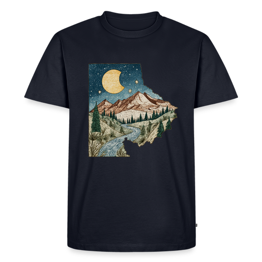 Nightfall Peaks – Vintage Mountain - Männer Premium Bio T-Shirt - by Artful Alchemist