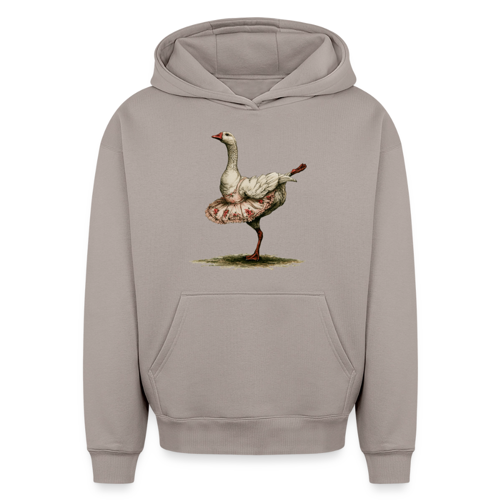 Gänseballerina - Oversized Heavyweight Unisex Hoodie - by Artful Alchemist