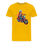 Coole alte Biker Oma - Motorrad Omi  - Männer T-Shirt - Sonnengelb