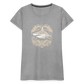 Cooler Hai mit Boho/Tribal Mustern - Frauen Premium T-Shirts - Grau meliert