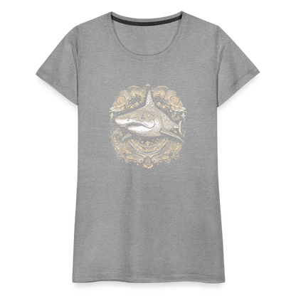 Cooler Hai mit Boho/Tribal Mustern - Frauen Premium T-Shirts - by Artful Alchemist