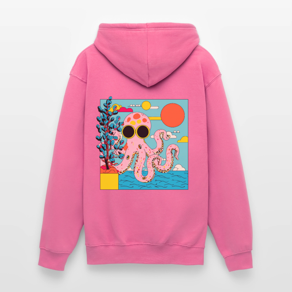 Summer Reef – Pink Octopus - Unisex Hoodie - by Artful Alchemist