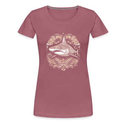 Cooler Hai mit Boho/Tribal Mustern - Frauen Premium T-Shirts - by Artful Alchemist