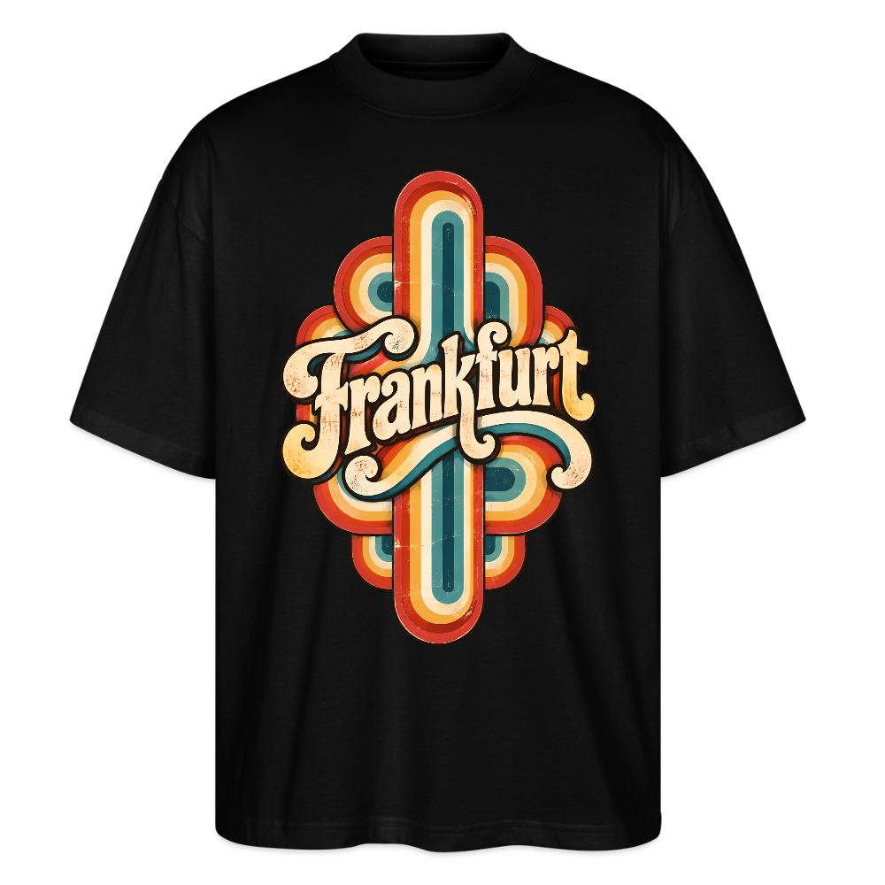 Frankfurt Retro – Oversized Unisex Bio T-Shirt - Schwarz